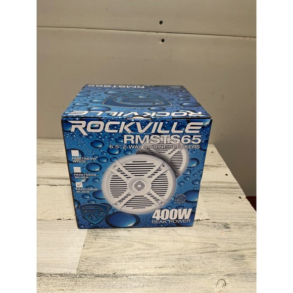 Rockville RMSTS65 6.5” 2-way black Marine speakers - Picture 1 of 5